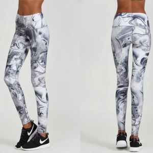 Noli Active // gray/white leggings marble tie dye